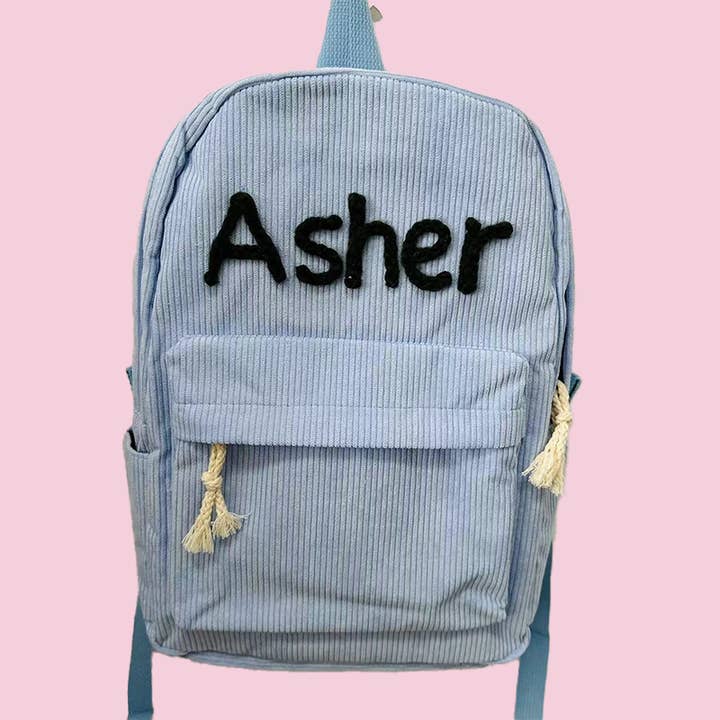 APHISON - Wholesale Backpack - Women's - Corduroy Large Capacity Backpack with Personalized Name4