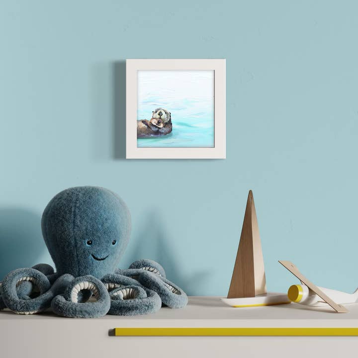 Cathy Walters Art - Wholesale Art Print - You and Me Otter Happy Square™1