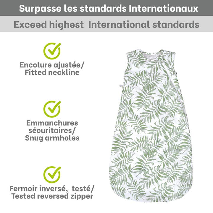 Sac de couchage en coton tissé - Vert tropical (2.0 togs) pour la vente par Perlimpinpin