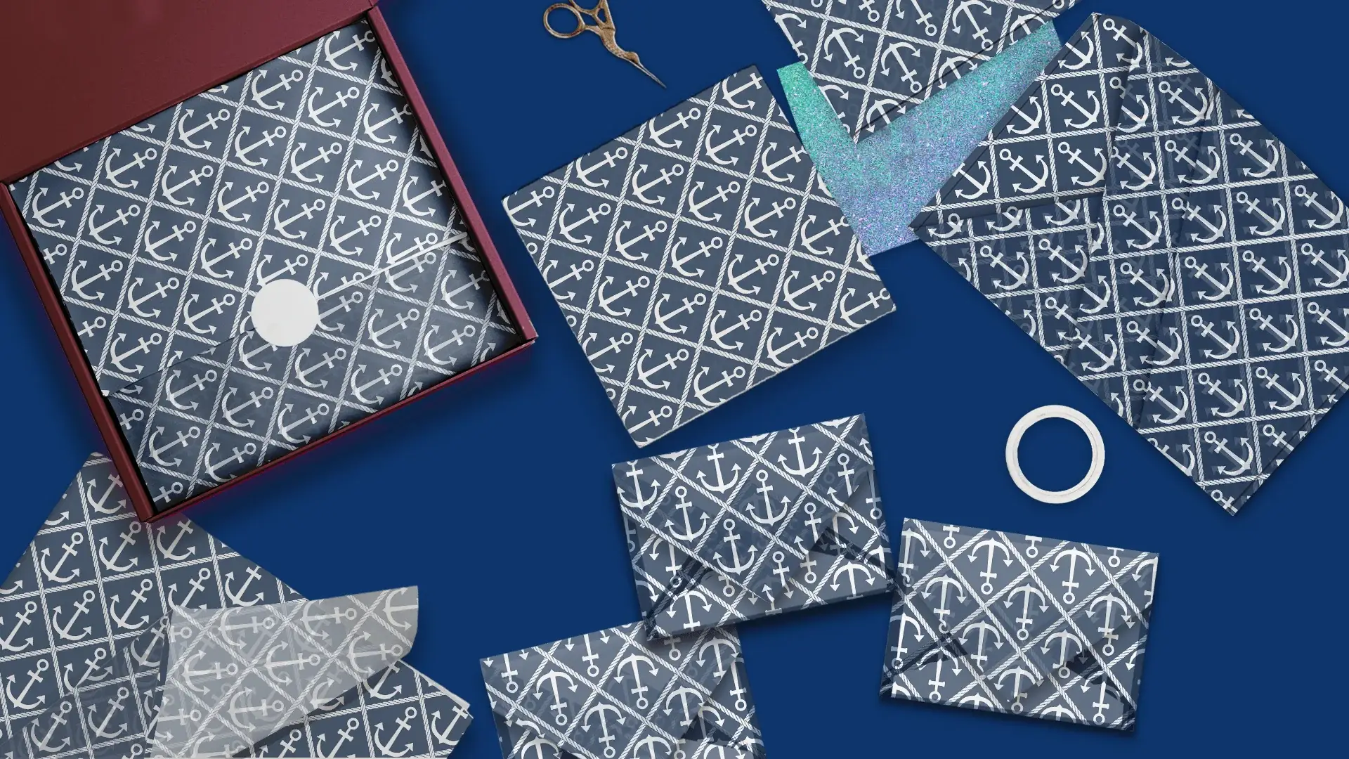 Eleven Fashion - Venta al por mayor Papel de seda - Papel de seda estampado de diseñador náutico5