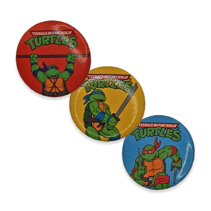 Vintage TMNT Buttons for wholesale by Hungry Ghost Press