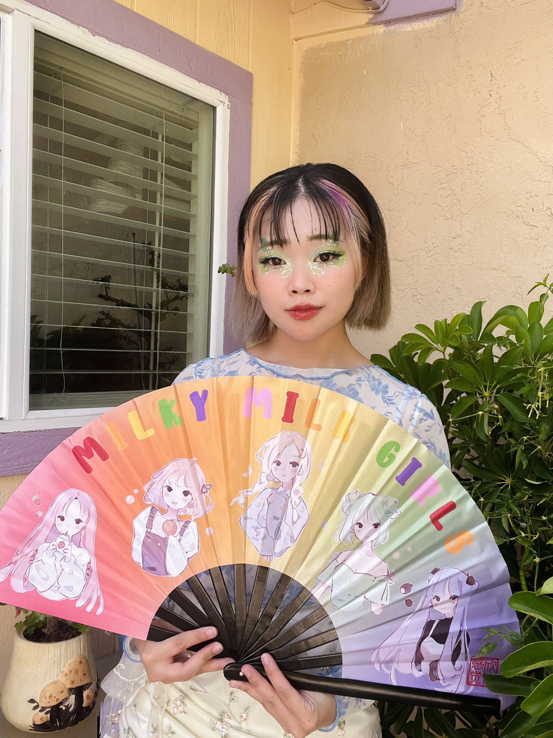 Euphoric Sun Inc - Wholesale Handheld Folding Fan - Festival/Rave Handheld Fans10