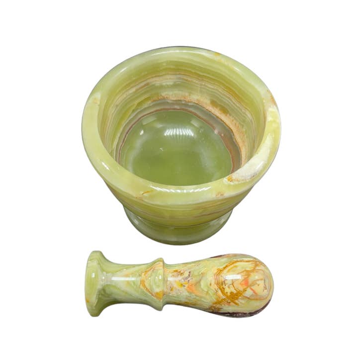 Quasar Gems USA - Wholesale Mortar & Pestle - Onyx Mortar and Pestle 5 inch