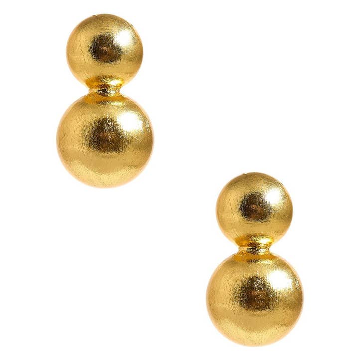 Lisi Lerch - Wholesale Dangle Earrings - Audrey - Brushed Gold - Belle of the Ball - 18k Gold Plated - WS1