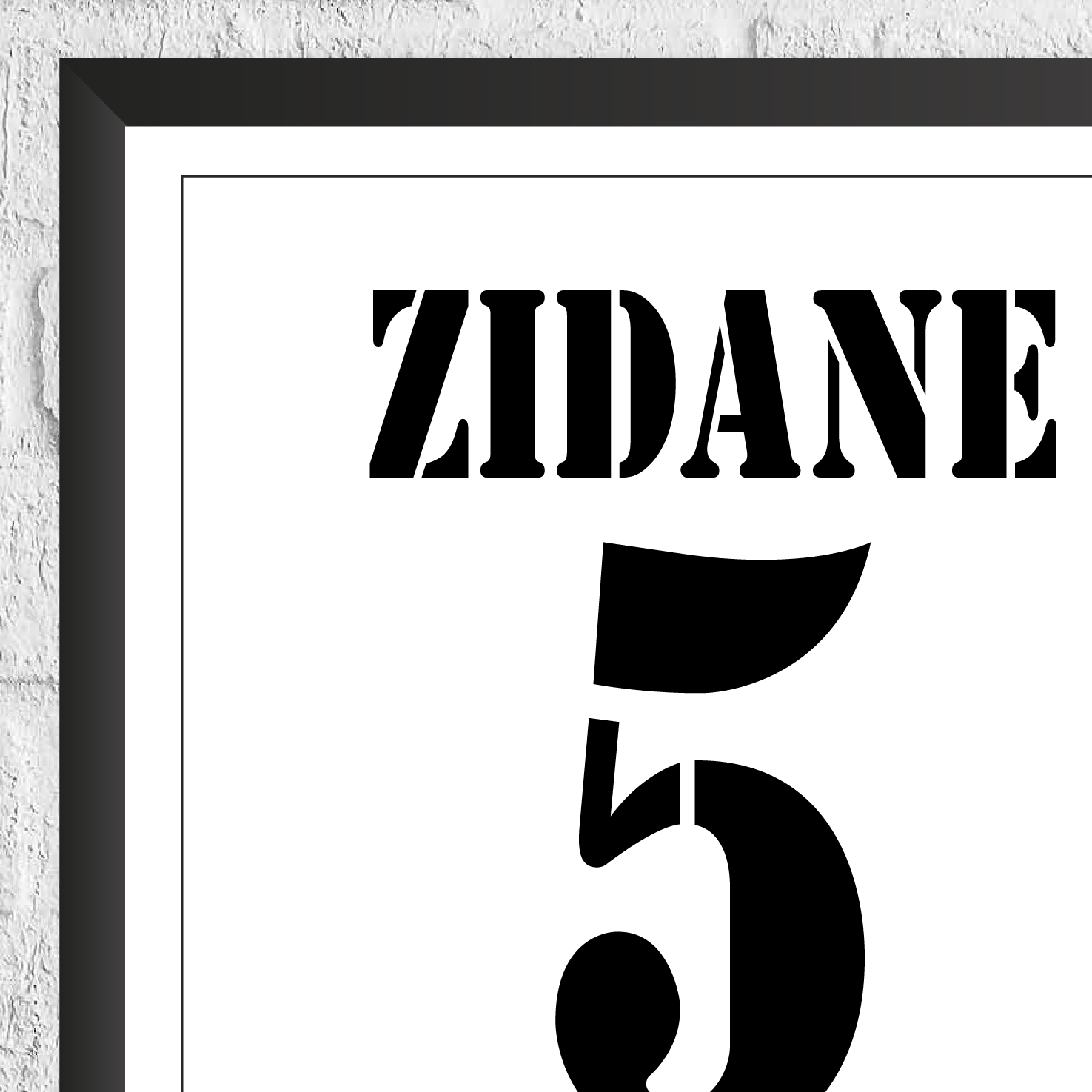 Man of the Match Football – wholesale Art print – Zinedine Zidane Real Madrid Legend Stats Print2