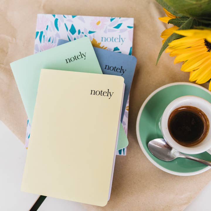 Notely - Wholesale Notebook - Lemon & Byron Blue - A6 Pocket Notebook (Set of 2)1