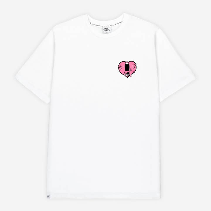 Screaming Heart White Short Sleeve T for wholesale by Tava