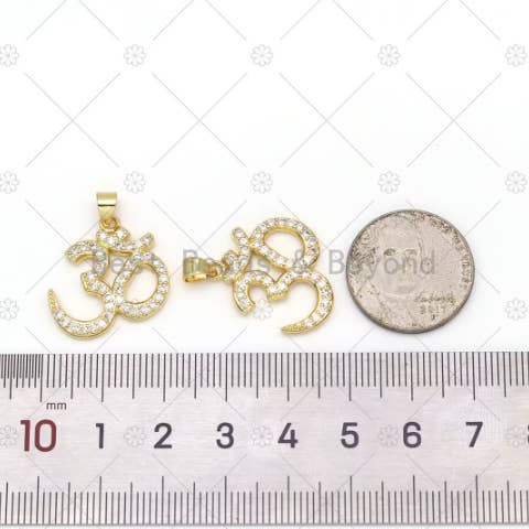 BestBeads&Beyond - Vendita all'ingrosso Ciondolo/pendente - CZ Micro Pave 30 Ciondolo a forma di numero, ciondolo con numero riempito in oro 18 carati, ciondolo per bracciale collana, SKU #LK5542
