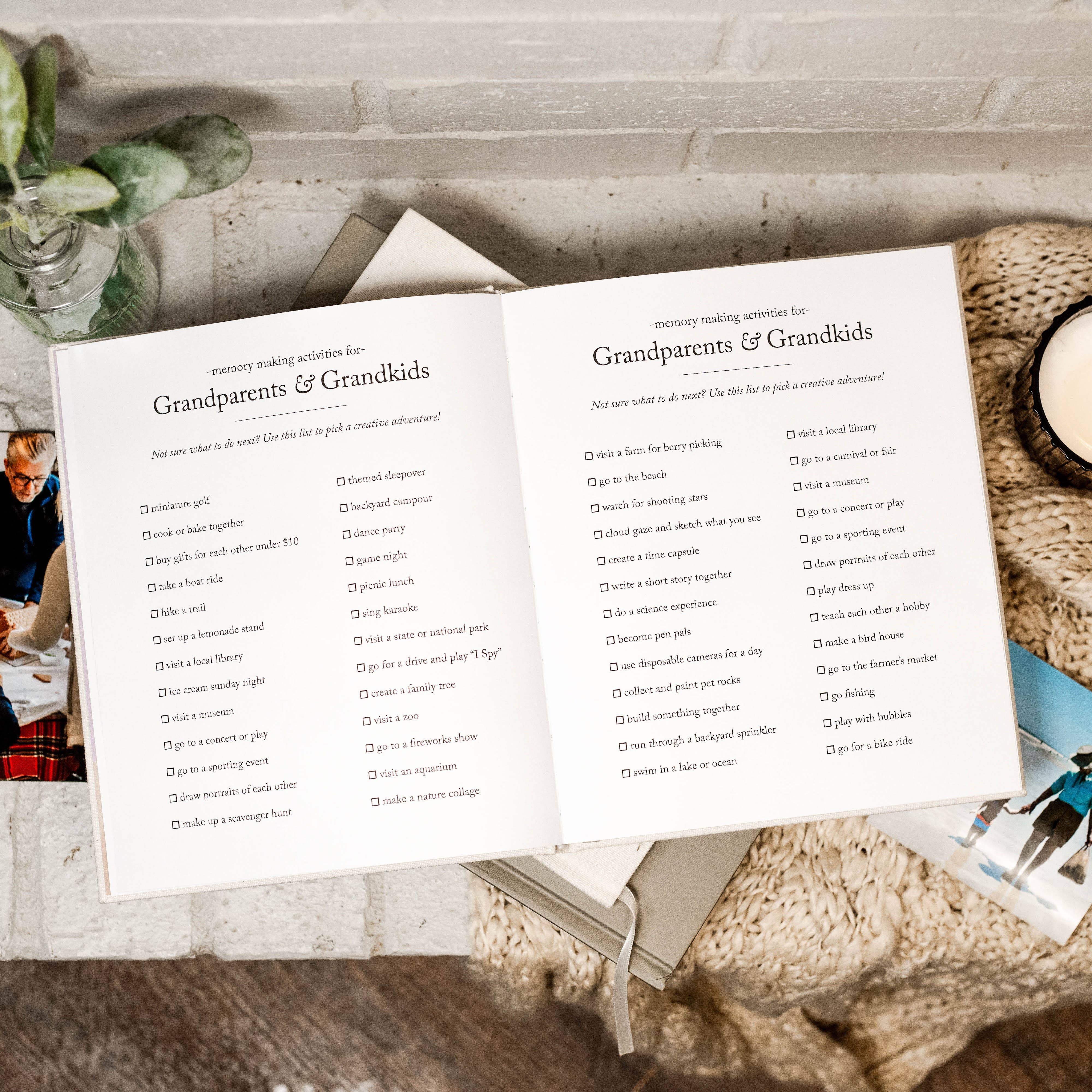 Duncan & Stone Paper Co. - Vente Livre de souvenirs – enfant et bébé - Livre de souvenirs et album photo pour grands-parents | Cadeau de Noël9