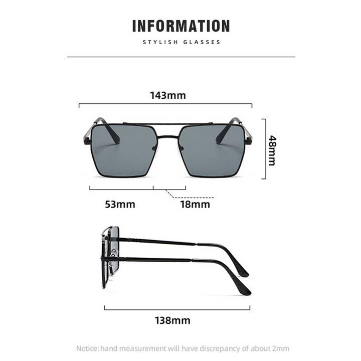 ACCITY - Wholesale Sunglasses - Women's - FLAT TOP FRAME SQUARE SUNGLASSES_CWASG010014