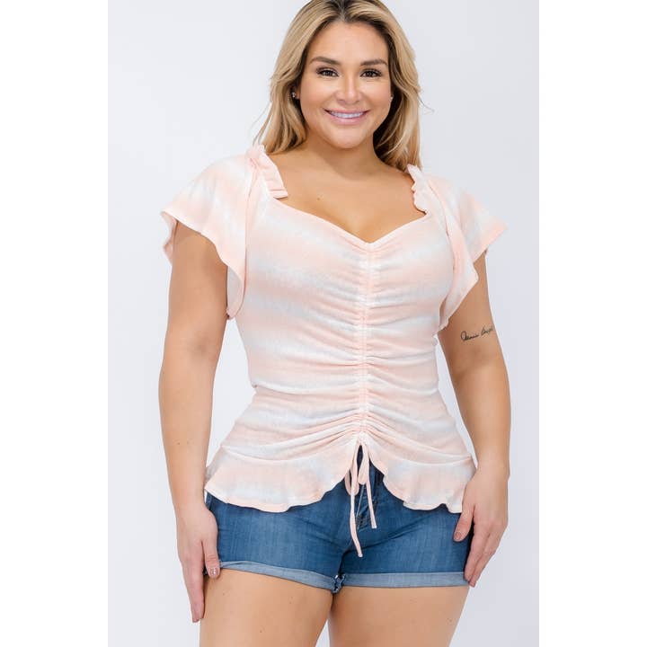 GESTREIFTES STRICKOBERTEIL MIT STREIFEN IN ÜBERGRÖSSE für den Großhandel von Curve Market