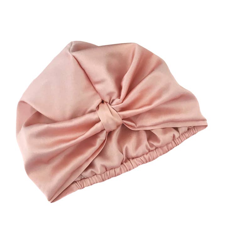 Oyster Pink Mulberry Silk Sleep Cap Fully Lined- UK Sewn  and other Purchase wholesale satin bonnet with tie. Free returns & net 60 terms on Faire trending on Faire.
