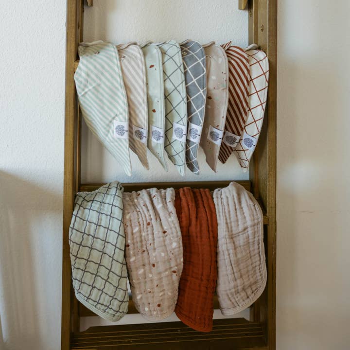 Parker Baby Co. - Wholesale Bandana bib - Clay Bandana Bib Set (8 pack)5