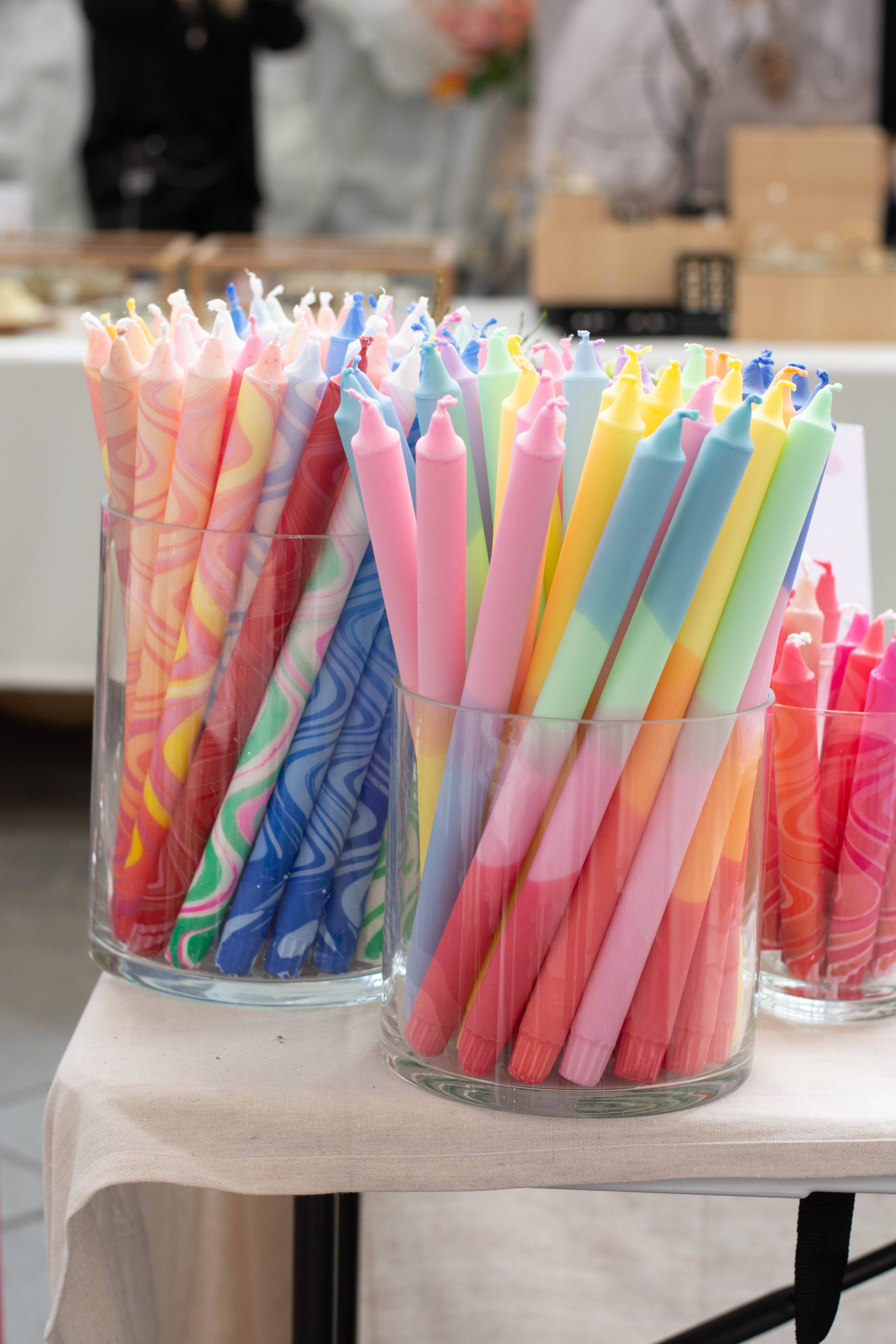 Nordtrice - Wholesale Tapered Candle/Candlestick - Taper candles (Long)- spring pastel decorations 35 cm!5