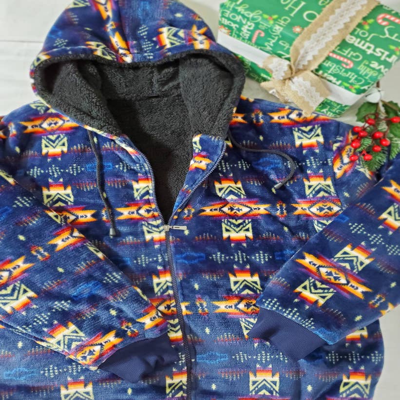  Aztec Coats for Men Winter Sherpa Lined Hooded Jacket
