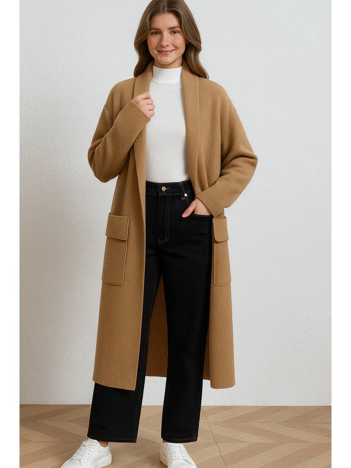 Lucy Sparks – wholesale Coat – Women’s – HEAVY KNIT COATIGAN WITH POCKETS3