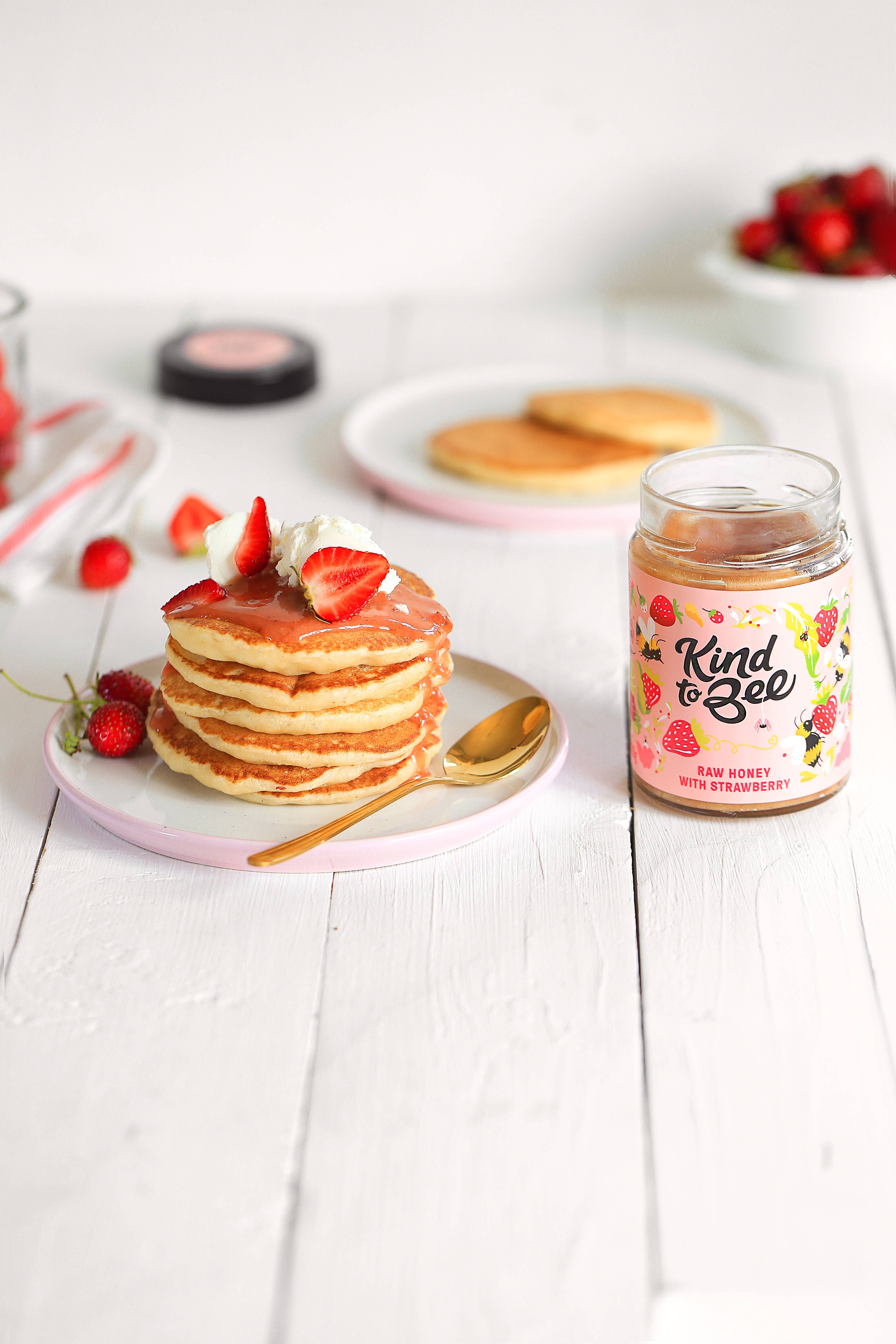 Kind to Bee - Wholesale Honey - Raw Honey with Strawberry, Cruelty-Free, Monofloral,glass ja2