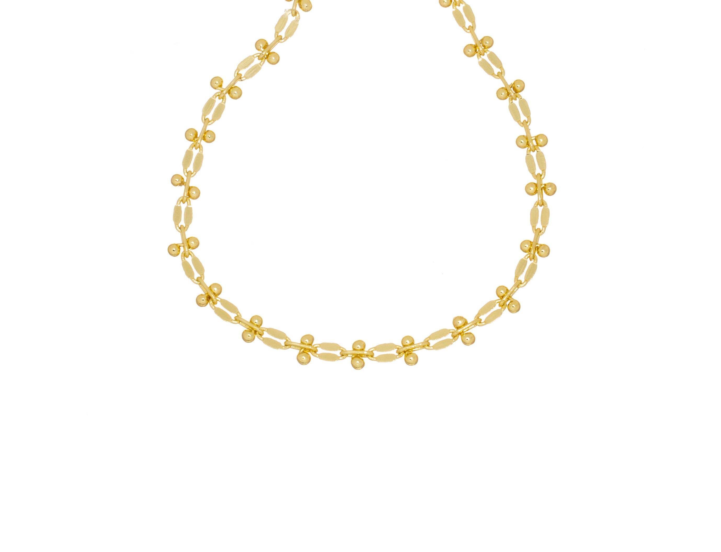Jewel Pledge - Wholesale Link & Chain Necklace - Gold Oval Diamond Cut Satellite Ball Chain,CHG0883