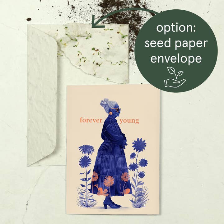 Botanopia - gifts , decor and cards for plant lovers - Wholesale Birthday Card - Forever young | Female Birthday Card | Birthday Card8