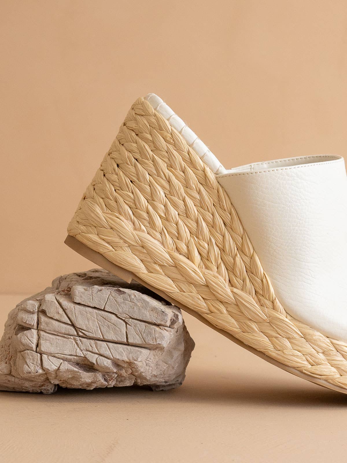 The Raina White | Espdarille Slip On Wedge for wholesale on Faire3