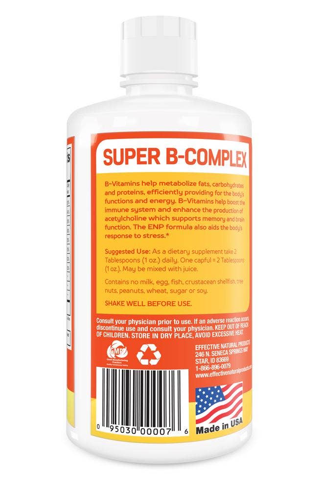 Effective Natural Products – Engroshandel Kosttilskud og vitaminer – Flydende Super B-Kompleks - 32oz1