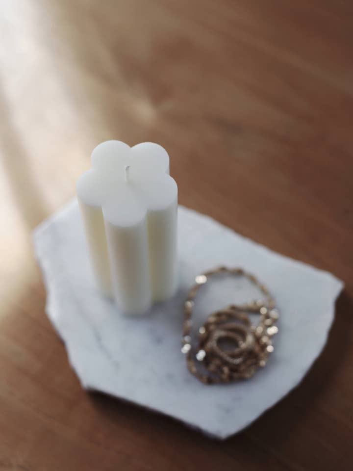 Daisy Pillar Candle for wholesale by Studio Billie