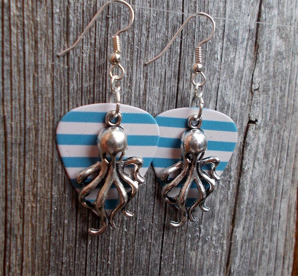 Simply Raevyn - Wholesale Dangle Earrings - Octopus Charm Guitar Pick Earrings22