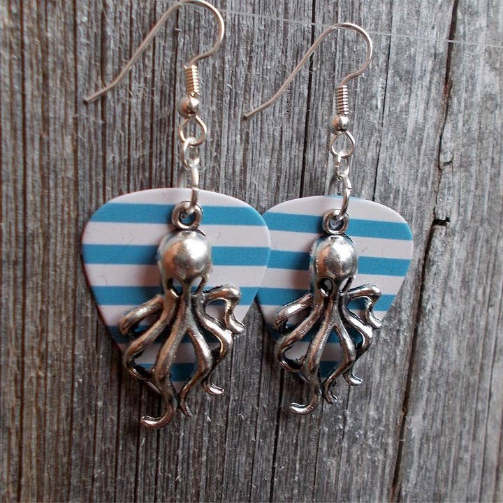 Simply Raevyn - Wholesale Dangle Earrings - Octopus Charm Guitar Pick Earrings22