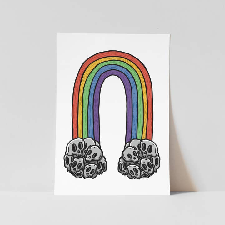 Skull Rainbow Print for engroshandel hos Despair Factory