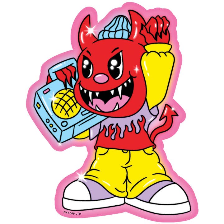 Democracy Devil Sticker for wholesale by Day Off Ltd.