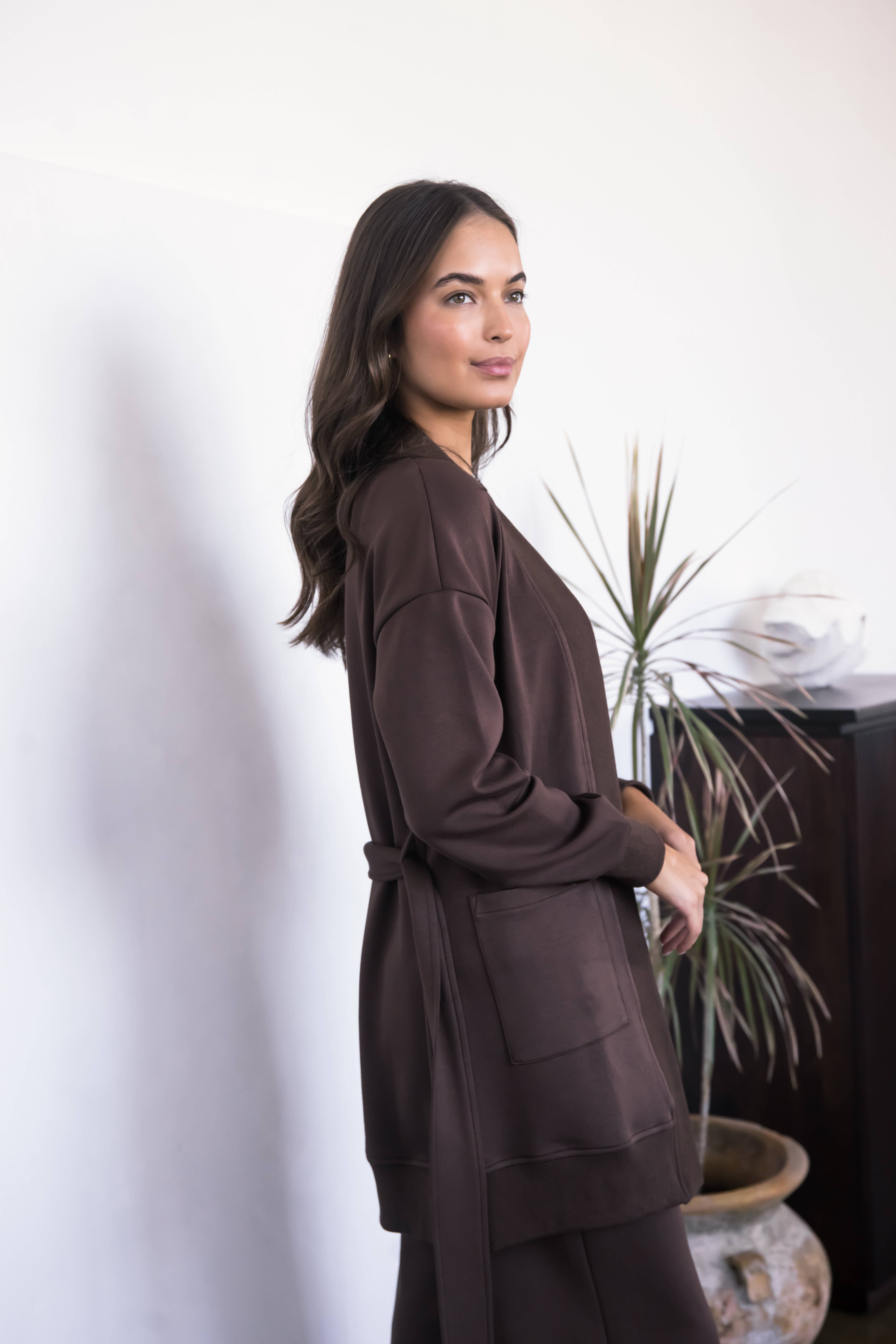 P. CILL - Wholesale Robe - Women's - P. CILL Butter Modal Ribbed Contrast Robe7