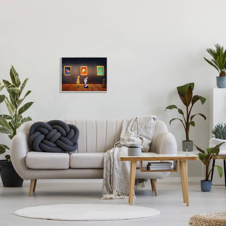 Stupell Industries - Wholesale Art Print - Funny Dog Museum Gallery Animals Framed6