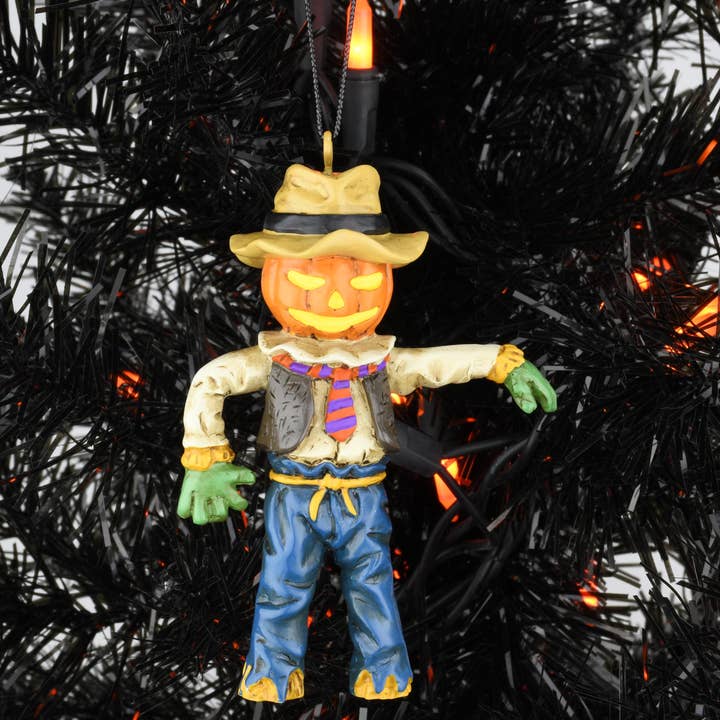 Tree Buddees – wholesale Ornament – Pumpkin Head Scarecrow Halloween Ornament5