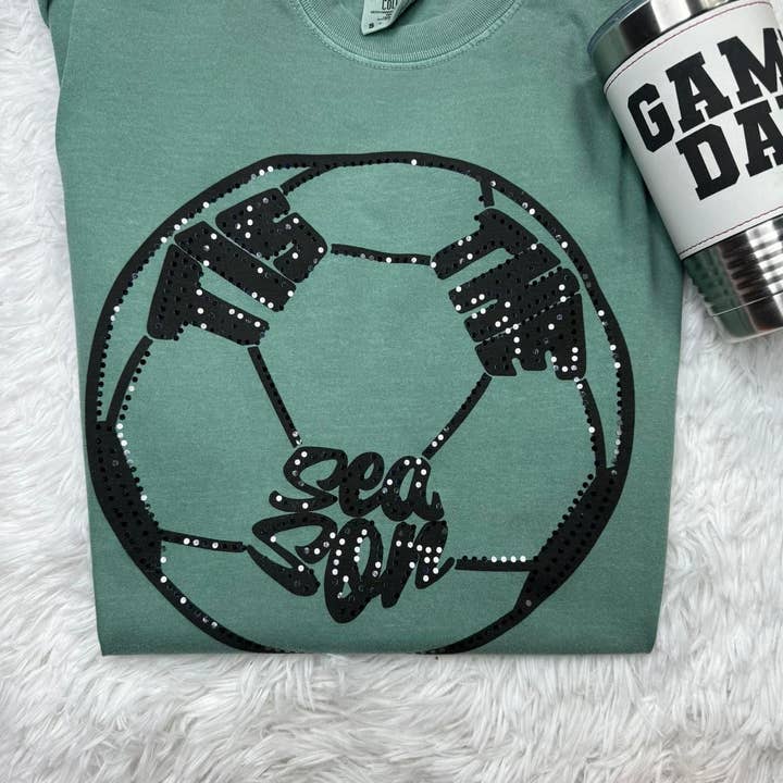 Tis The Season Soccer Spangle Comfort Colors Short Sleeve for wholesale by Dockery Corporation