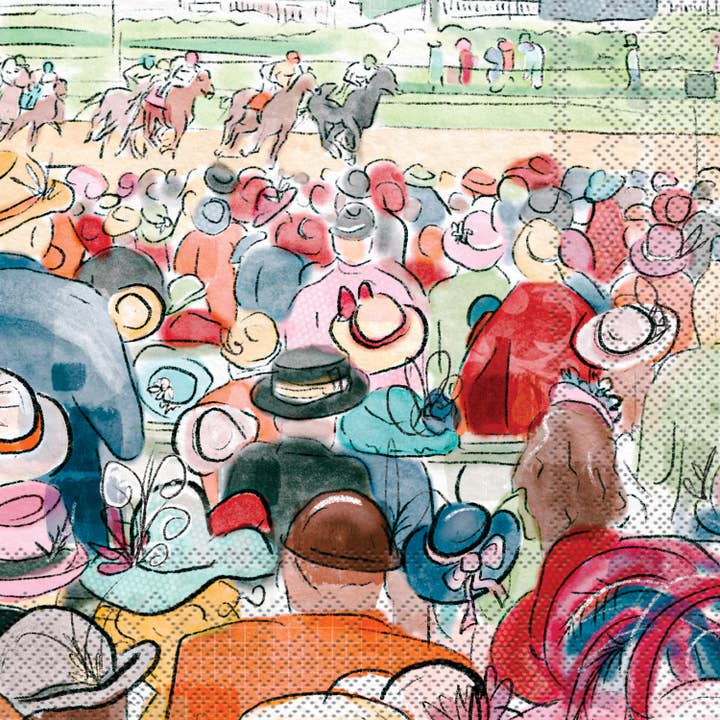 Kentucky Derby Spectators Paper Cocktail Napkins 20 ct for wholesale by Boston International