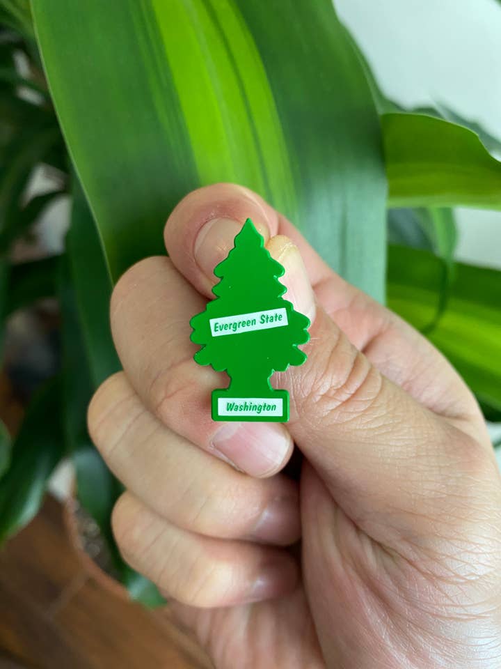 Broche arbre à feuilles persistantes pour la vente par Hype Pins