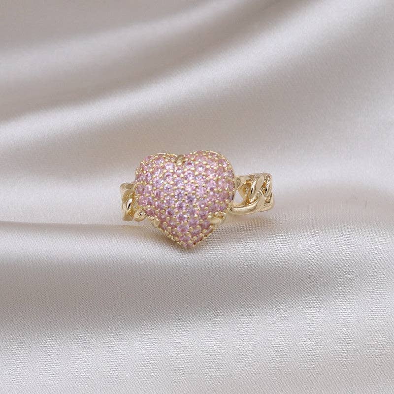 Ole - Wholesale Multi-Stone Ring - Love  Alloy Cubic Zirconia Ring R27060