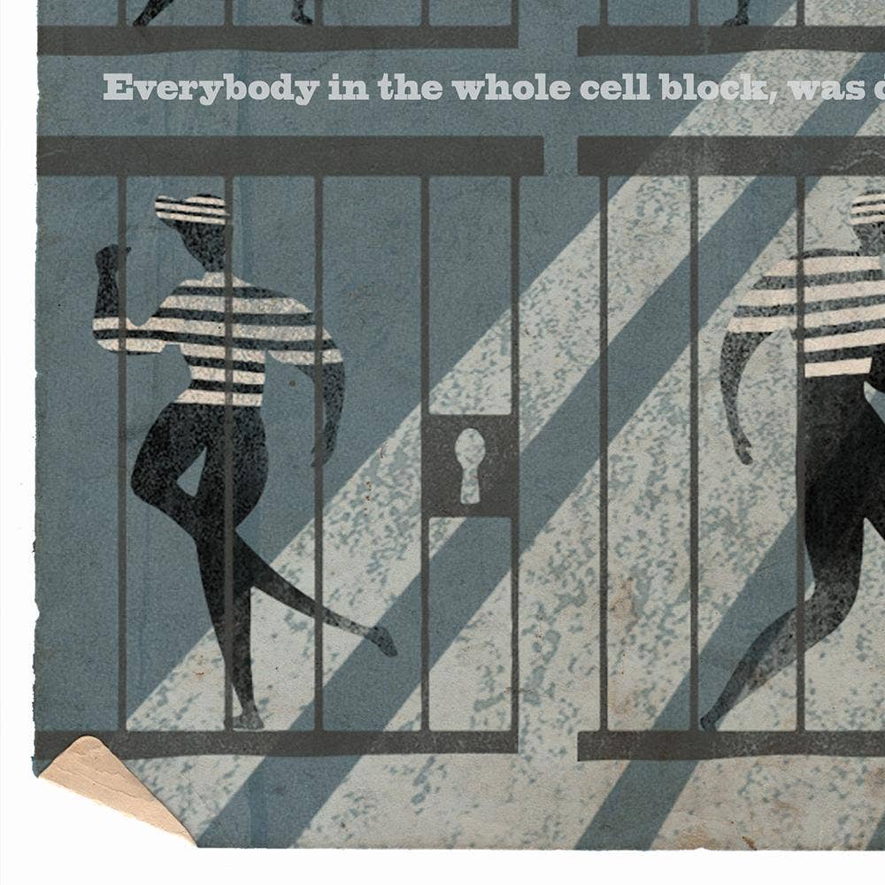 The Northern Line - Venta al por mayor Ilustración - Jailhouse Rock - Estampado de Portada de Libro de Elvis2