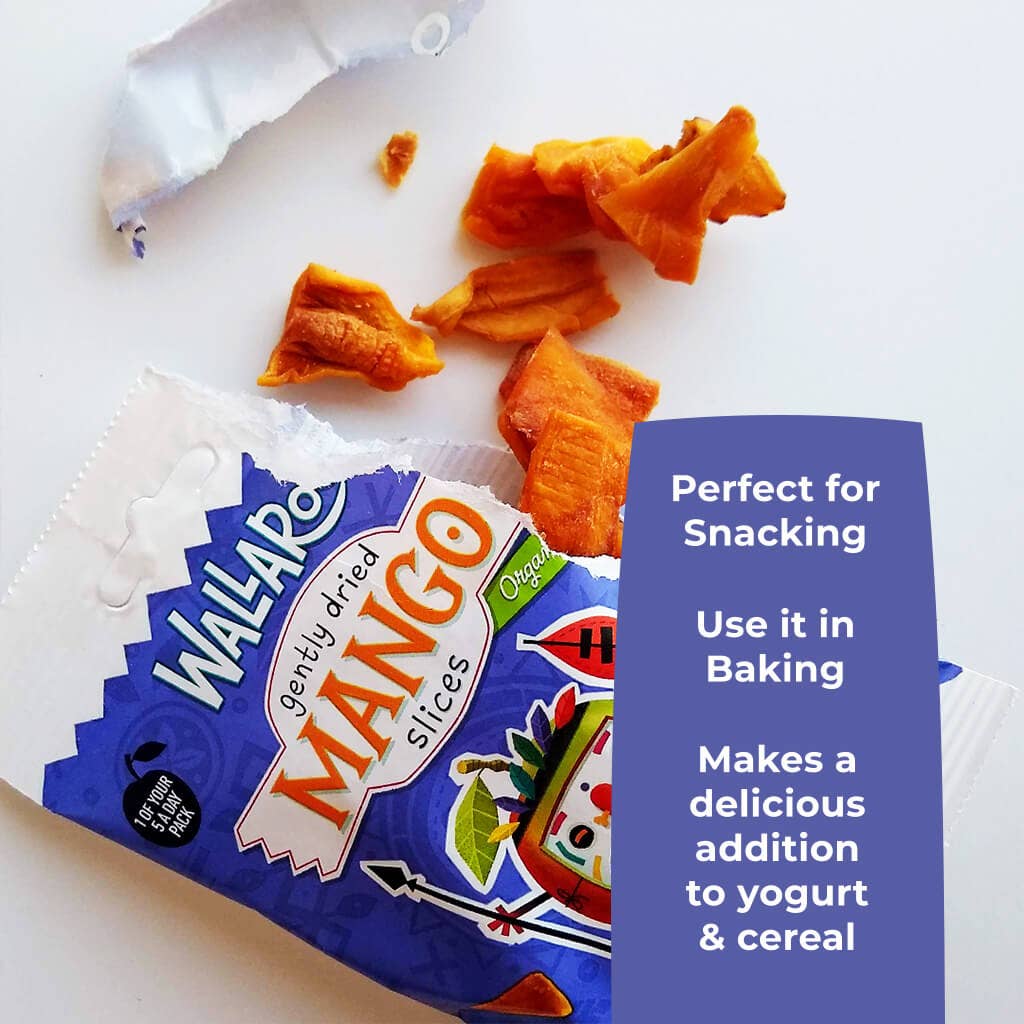 WALLAROO - Wholesale Dried/Dehydrated Fruit - Wallaroo Organic Dried Mango Slices 10x30g6
