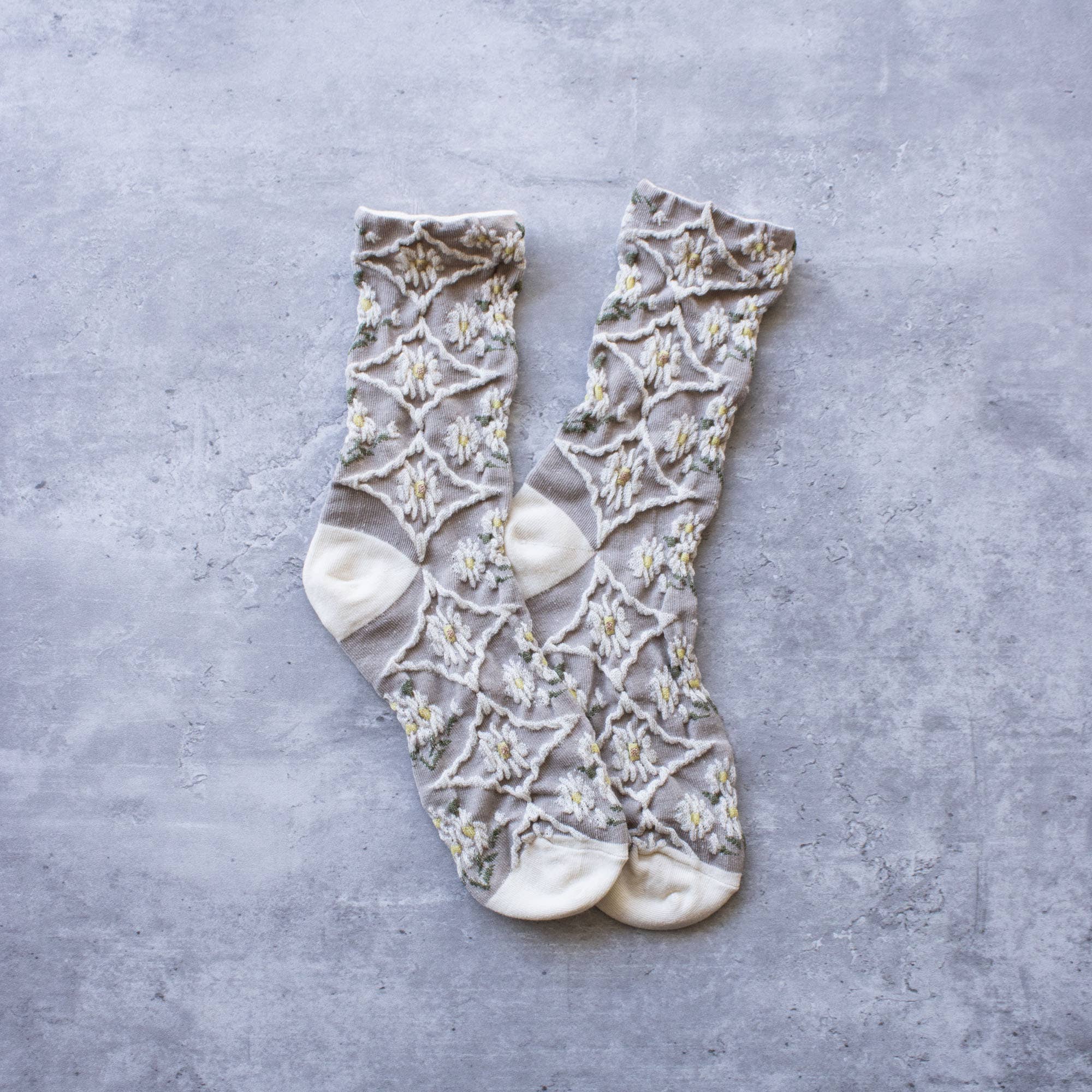 Tiepology - Wholesale Sokken - Dames - Dames sokken met antieke bloemmotieven voor dagelijks gebruik