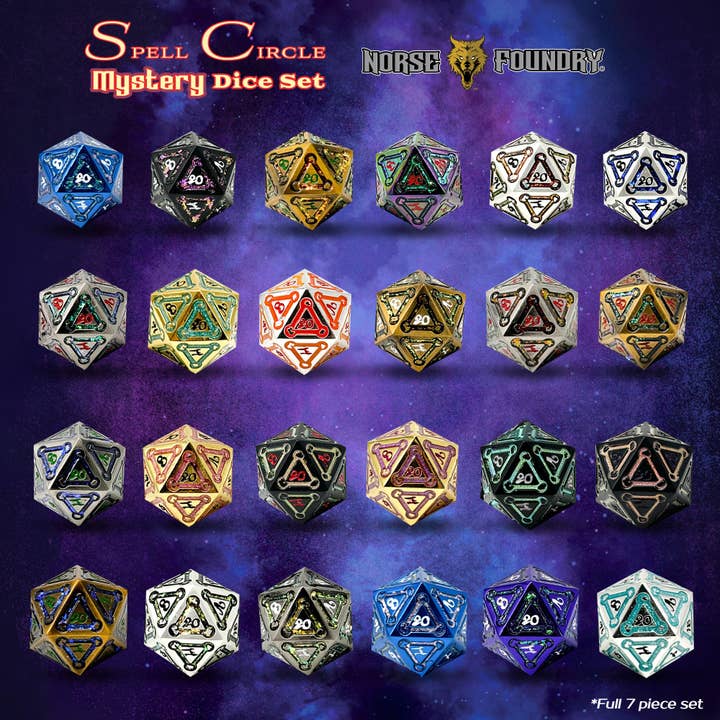 Norse Foundry - Wholesale Dice - Spell Circle Mystery Dice Set3