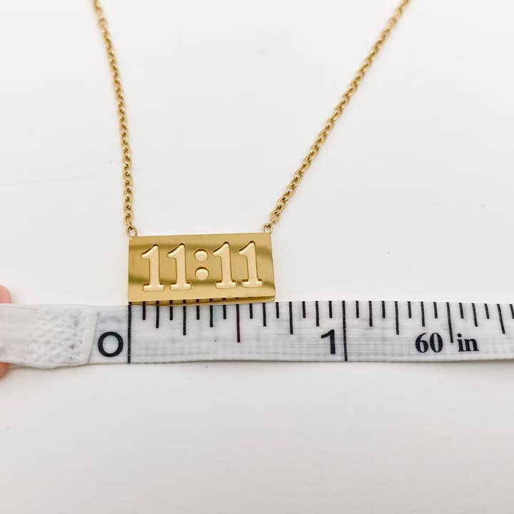 Mio Queena - Wholesale Pendant/Charm Necklace - "11:11" Charm Pendant Stainless Steel Necklace - FGS4