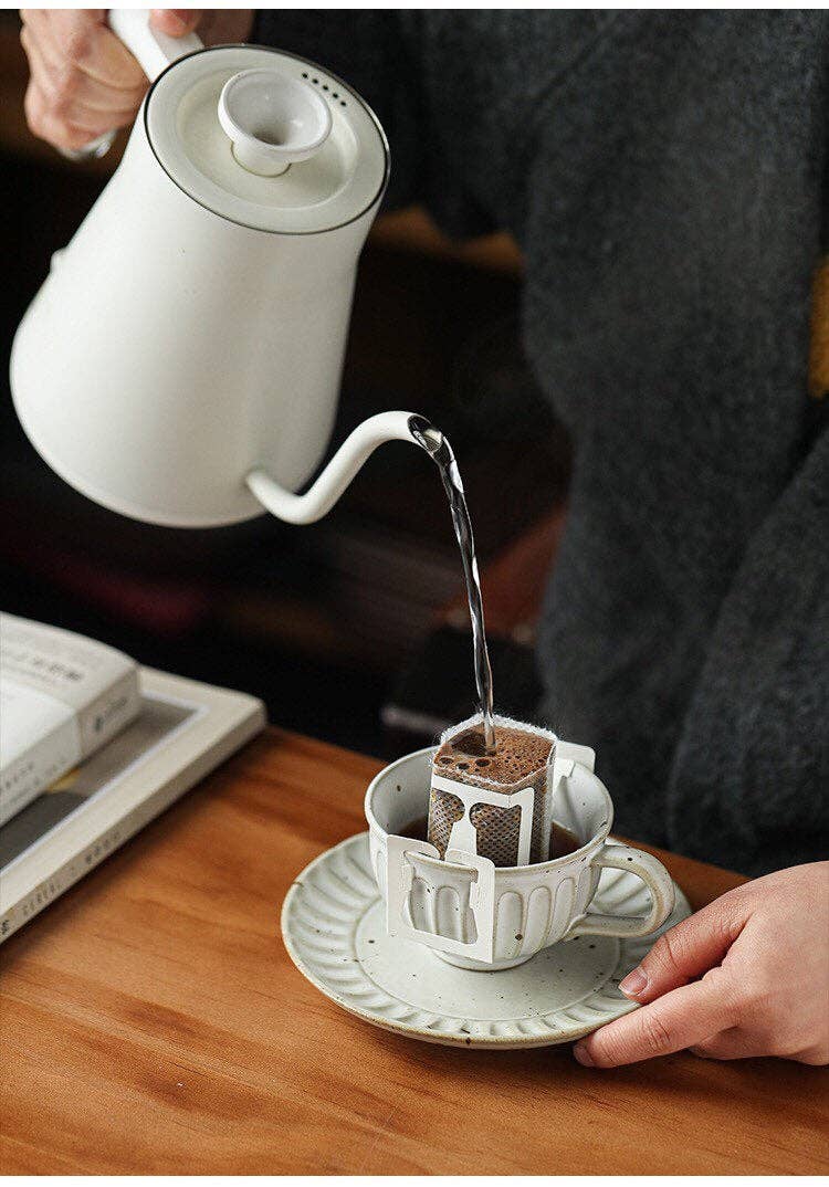 Gohobi （We cover U.S. import duties） - Wholesale Coffee/Tea Cup - Gohobi Handmade Japanese Stoneware Coffee Cup and Saucer Set7