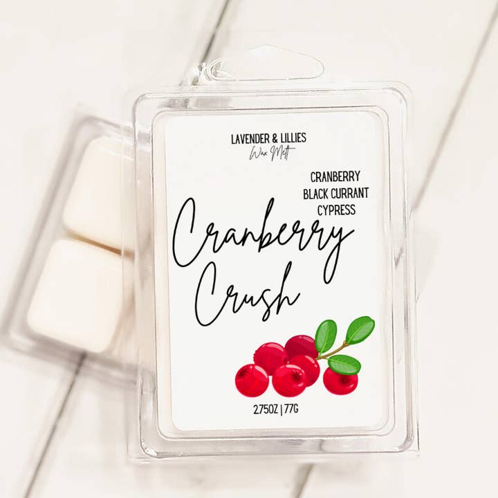 Cranberry Crush- Coconut Wax Melt- 2.75oz Clamshell for wholesale by Lavender & Lillies