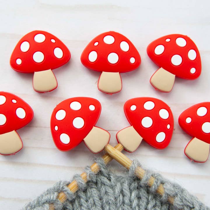 Fox & Pine Stitches – Artigos de tricô/crochê por atacado – Protetores de Pontos Cogumelo | Fox & Pine Stitches1