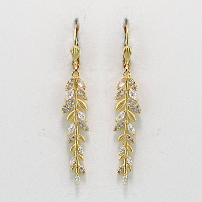 Willow leaf Earring for wholesale by La Vie Parisienne