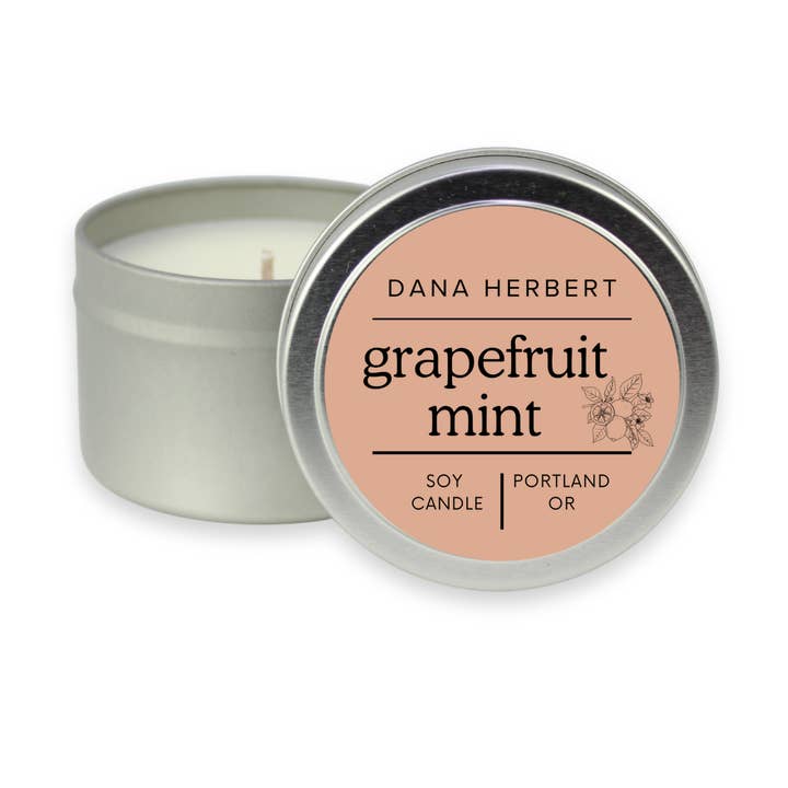 Grapefrugt Mynte Duftlys 4 oz. Dåse for engroshandel hos Dana Herbert