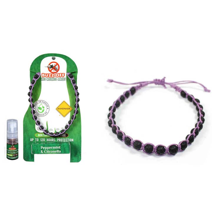 Bamboo Trading Company - Wholesale Woven/braided bracelet - Buzz Off Anti-Mosquito Anklet1