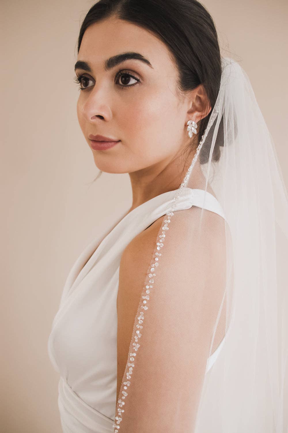 Dareth Colburn Designs - Wholesale Veil - Women's - Mariah Pearl & Crystal Beaded Veil8