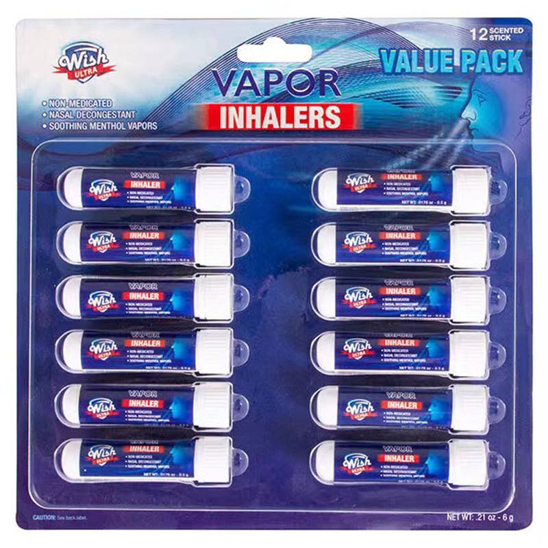 Deluxe Import Trading - Wholesale Inhalation Beads - Wish Vapor Inhaler 12 Pack0